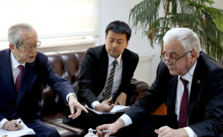 Japonya Büyükelçisi Oka ve STS Başkanı Omi, TÜBA Başkanı Prof. Acar’ı Ziyaret Etti 