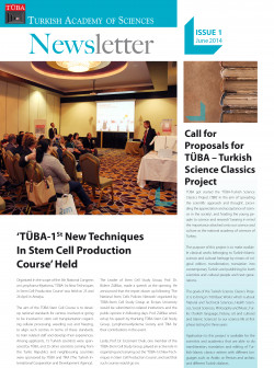 TÜBA Newsletter 1 / June 2014