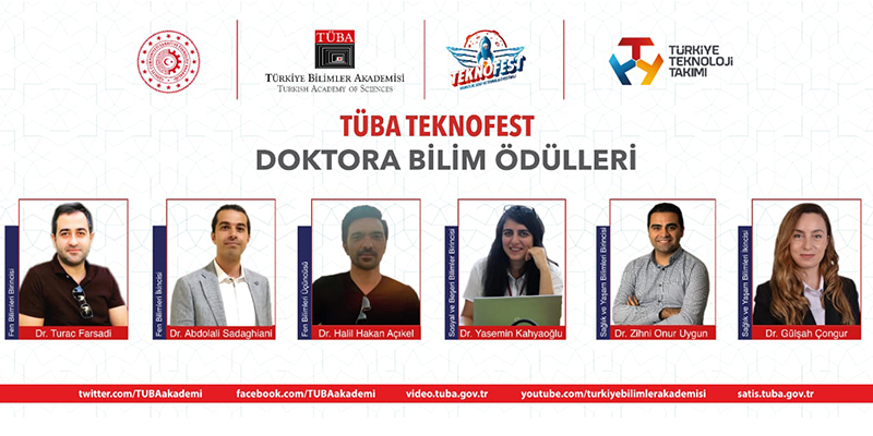 2021 Yılı TÜBA TEKNOFEST Doktora Bilim Ödülü Sahipleri