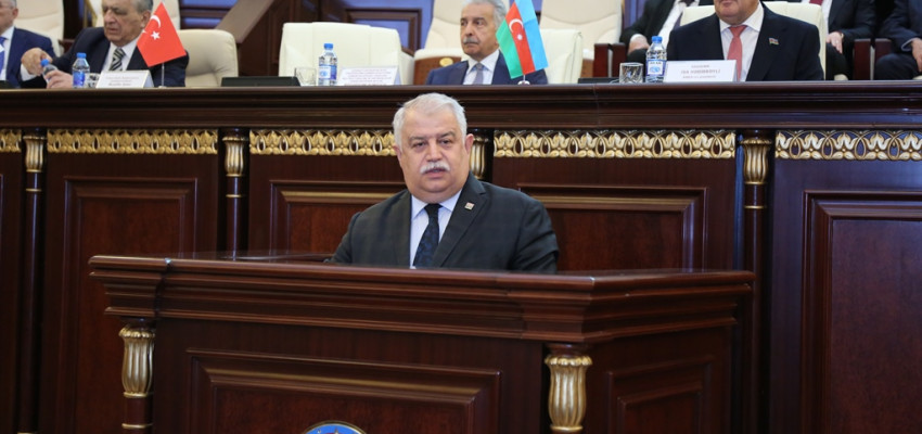 President Şeker Attends Haydar Aliyev's 100th Birth Anniversary Meeting